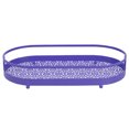thumbnail image 2 of Home Basics Oval Plastic Vanity Tray with Rounded Feet, Purple, 2 of 3