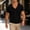 Black, variant on Mens Old Money Knitted Shirts Short Sleeve Cardigan Button Down Summer V Neck Casual Beach Textured Vacation Sweater Size 3XL Navy