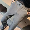 thumbnail image 5 of Pantalones negros para hombre, rectos, 9 cortes, corte ajustado, para negocios, ropa social, trajes para hombre, pantalones, oferta de diseñador, 5 of 5