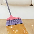 thumbnail image 5 of Harlier Broom and Dustpan Set, Large Brooms and Dust Pans with 29'' Long Handle, Upright Broom and Dustpan Comb for Lobby Dog Cat Pets Hair Home Use and Kitchen Cleaning - Pink, 5 of 9