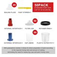 thumbnail image 2 of Paint Cup SprayGun Cup, with 50 Cups Liners and Lids, 1 Hard Cup with Retainer Ring, 2 Cup Adapter,, 2 of 5