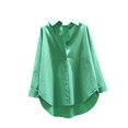 thumbnail image 2 of Qepwscx Womens Long Sleeve Shirts Ruffled Tops for Women V Neck Solid T Shirts Sweatshirt Casual Blouses Going Out Tops Basic Tees Top Business Tshirts Loose Fits for Women S-XXXL, 2 of 3