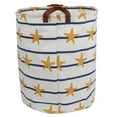 thumbnail image 5 of AUCHEN Laundry Hamper, Large Waterproof Cotton Fabric Laundry Baskets with 2 Handles - 19.7"Hx 15.7"Wx 15.7"L - Dirty Clothes, Kids Baby Toys Organizer(Round - Sea Star), 5 of 8