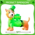 thumbnail image 5 of DomKom St. Patricks Day Inflatable Decorations, 5ft Happy Leprechaun Blow Up Décor Built-in LED Lights on Unicorn Playing Guitar, Lucky Day for Outdoor Holiday Party, Lawn, Yard, Garden, Patio, 5 of 6