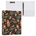 thumbnail image 6 of Three Ring Binder Racing Car Skull Fire 1.5 Inch Round Binder D-Rings for Office Supplies and More, 6 of 10