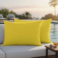 thumbnail image 5 of Yellow Pillow Covers 2 Pack Solid Color Pillowcase Waterproof Outdoor Throw Pillow Cover for Patio Balcony Rectangular Cushion 20”x12”, 5 of 9