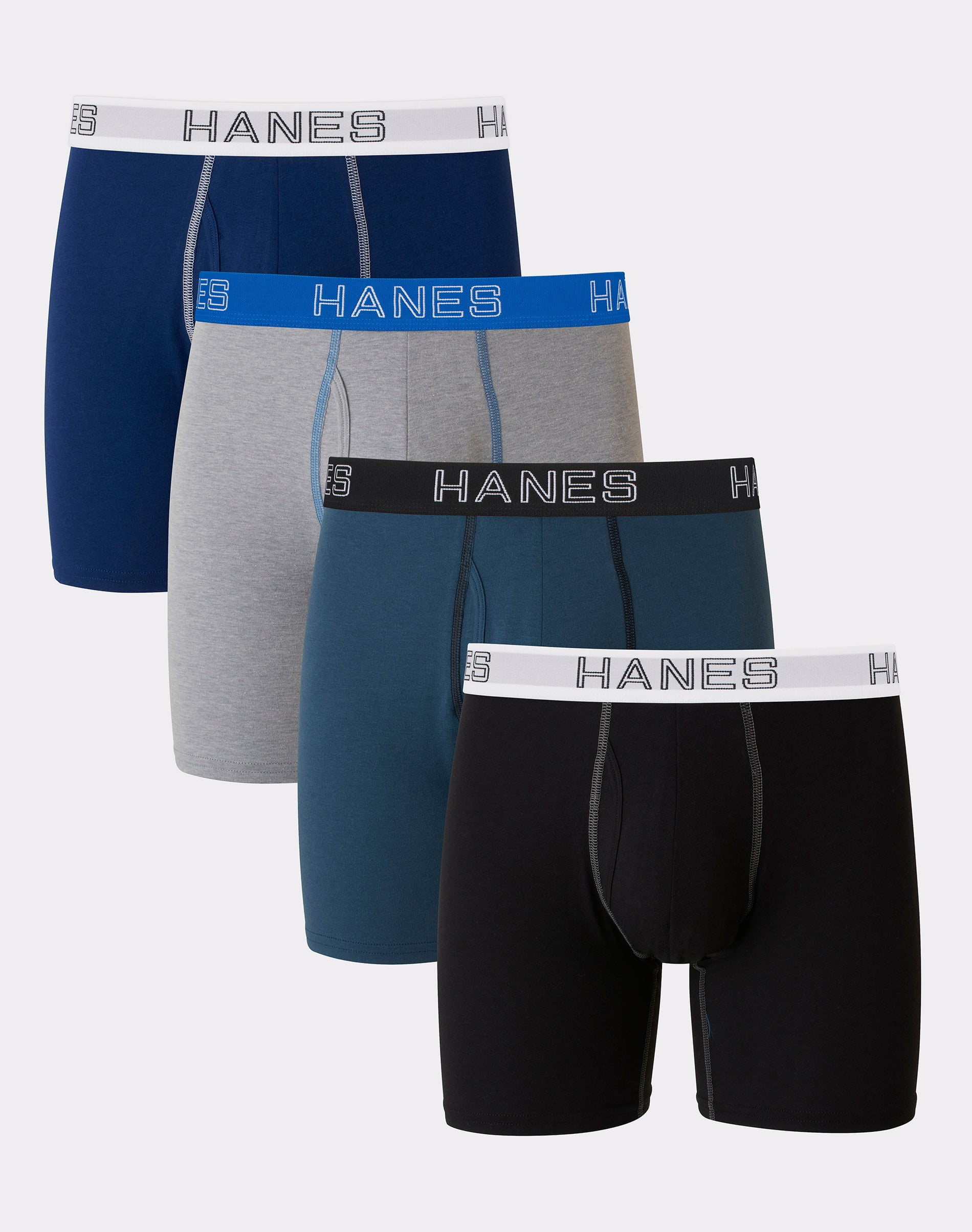 Hanes Ultimate Stretch Cotton Big Men's Boxer Briefs Underwear Pack