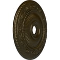 thumbnail image 3 of Ekena Millwork 24 1/4"OD x 3 7/8"ID x 2"P Logan Ceiling Medallion (Fits Canopies up to 6 1/8"), Hand-Painted Green Gold, 3 of 7