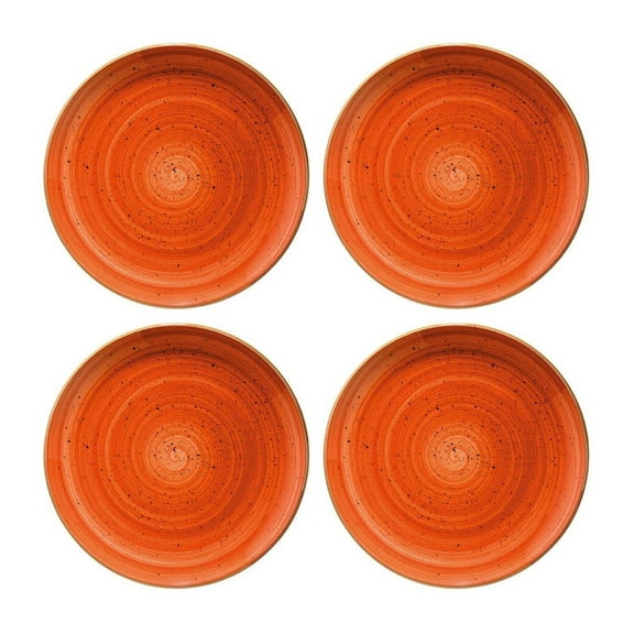 Terracota dia.8.25" Round Terracotta Vitrified Plate (Set of 4)