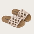 thumbnail image 2 of Kids Summer Breathable Mesh Woven Hollow Out Soft Sole Non-Slip Casual Beach Slippers Sandals for Boys Girls Indoor Outdoor Pool Shower Slides Beige 10(4 Years), 2 of 9