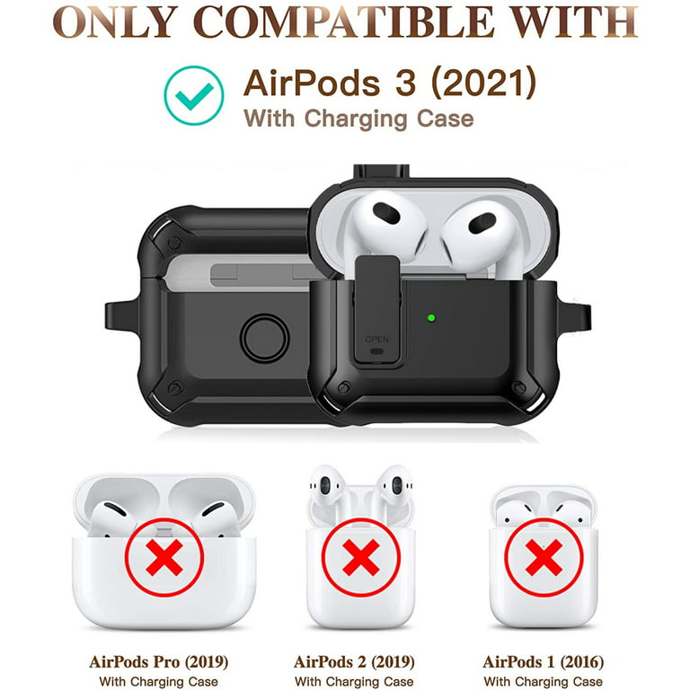 Airpods 3rd Generation Case with Lock & Cleaning Kit, OTOPO Rugged