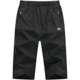 thumbnail image 2 of Pantalones capri para hombre de secado rápido 3/4 pantalones cortos por debajo de la rodilla pantalones cortos para acampar al aire libre con bolsillos con cremallera, 2XL Sailing Electrónica, 2 of 5