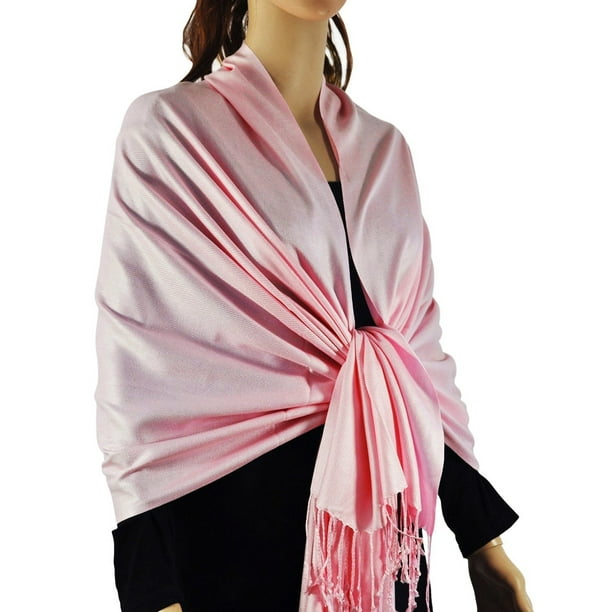 Large Solid Color Pashmina Shawl Wrap Scarf 78" X 28"