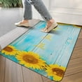 thumbnail image 3 of Gray Wood Sunflower Flowers (3) Welcome Doormat for Indoor/Outdoor Entrance Gray Wood Sunflower Flowers (3) Decoration Door Mat Kitchen Door Mat Bedroom Doormat 17x30 Inch, 3 of 6