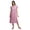 Light Pink2, variant on Moomaya WoMen's Printed Short Sleeve Nightdress V-Neck Cotton Sleepwear Gown