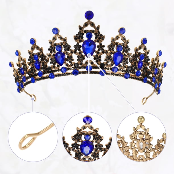Unique Bargains Women Faux Crystal Queen Crowns Tiara 