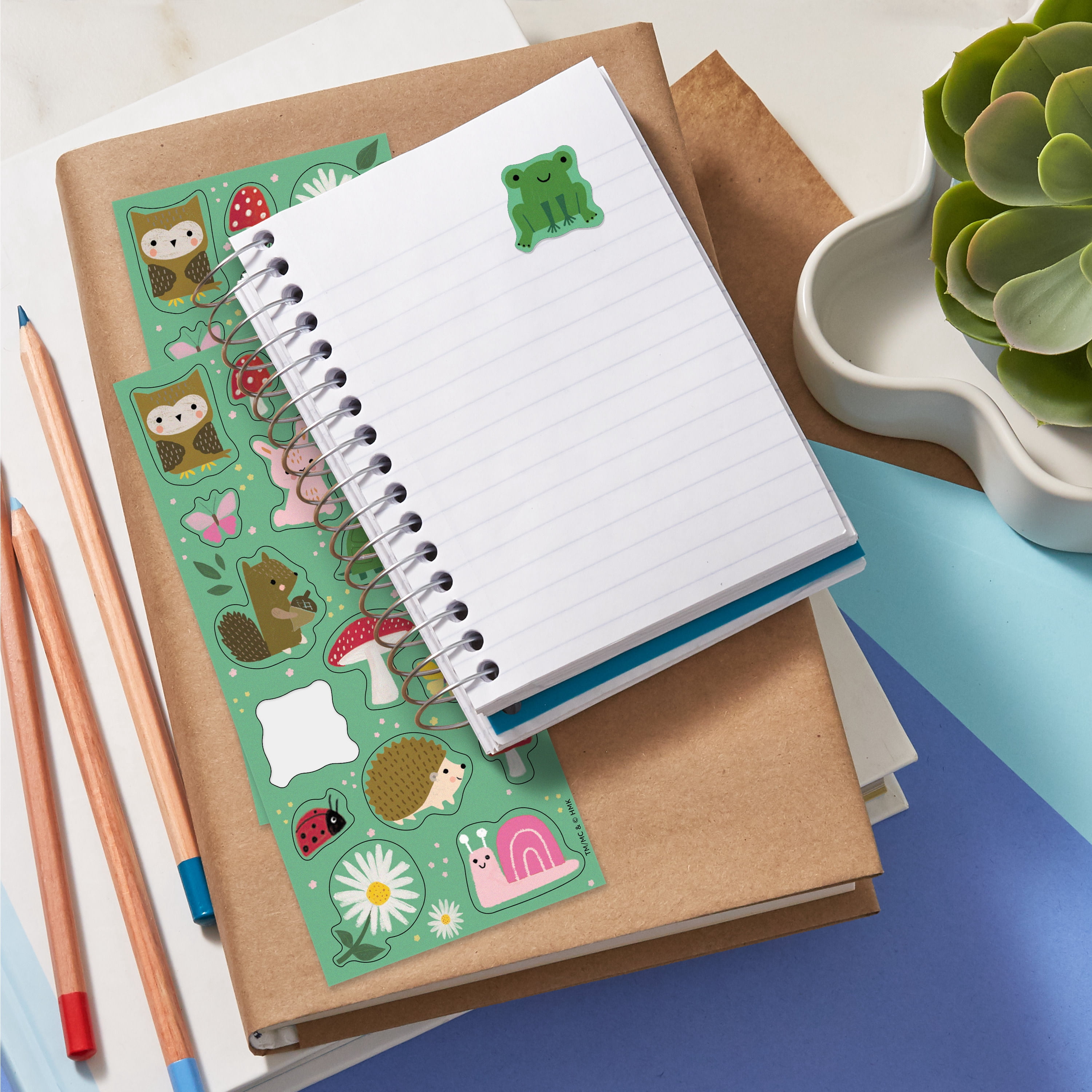 Hallmark Stickers (Woodland Critters and Mushrooms), 4 Sheets