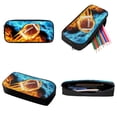 thumbnail image 6 of ZUXONGSY Football Fire Lightning Print Children Backpack Kids School Bookbag with Lunch Box Pencil Case 3 Piece School Bag for Boys Girls Large Capacity Rucksack Satchel Casual Daypack, 6 of 6