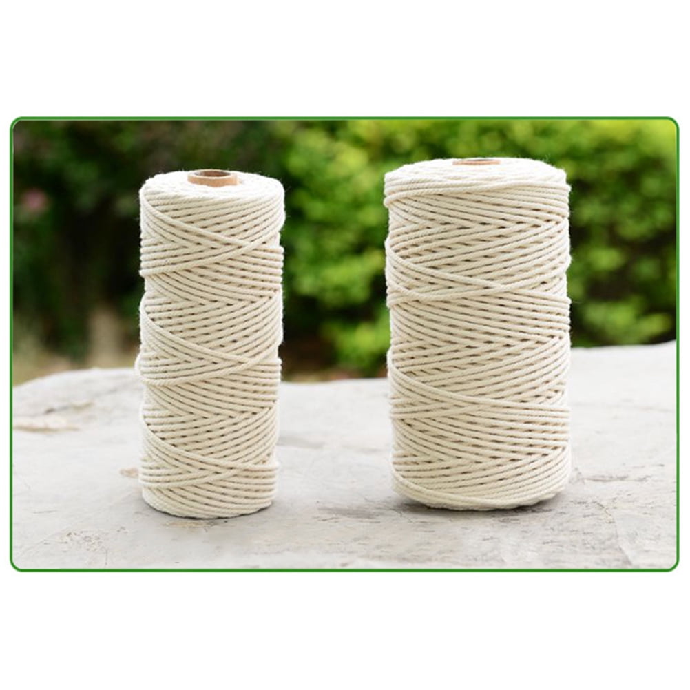 RENACLIPY Natural Cotton Rope Cord for Home Use, Unbleached Beige Twine for Plant Hangers, Wall Decor, Crafts and Projects