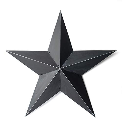 Black Metal Barn Star Decor 48 Large Indoor Outdoor Hanging Rustic Country House Wall Decorations This Texas Sized Primitive Patriotic Barnstar Is Made With Tough Great Stars Com - Texas Star Outdoor Wall Art