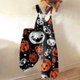 thumbnail image 2 of Mono con estampado de calabaza de Halloween para mujer: mono festivo y espeluznante para celebraciones navideñas, 2 of 5