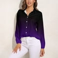thumbnail image 3 of Black And Purple Gradient Long Sleeve Blouse Woman Streetwear Casual Shirts Summer Oversize Woman Streetwear Clothing Birthday Present, 3 of 7