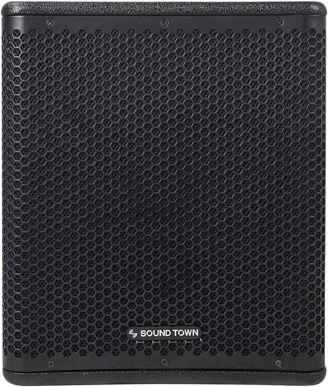 Sound Town OBERON Series 12" 800W Powered PA/DJ Subwoofer with Class-D Amplifier, LPF, Birch Plywood, Black (OBERON-12SPW)