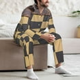 thumbnail image 7 of Fotbe Chess Board With Pawns Pattern Long Sleeve Pajama Set for Men,Sleepwear Set,2-piece Loungewear Set,Soft PJs Comfy Nightwear with Pockets-Small, 7 of 7