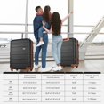 thumbnail image 2 of Luggage Sets 5 Piece with Expandable Travel Bag, Luggage ABS Carry on Suitcase with 360° Spinner Wheels and Adjustable Telescopic Handles, Black+Brown, 16", 20", 24", 28", 2 of 6
