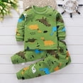 thumbnail image 2 of Caqnni Toddler Baby Boy Fall Winter Outfits Contrast Color Sweatshirt Casual Pants 2Pcs Clothes Set Fall Winter Set for 0 6 12 18 24 M 1t 2t 3t 4t 5t 6t,Green,3-6 Months, 2 of 5