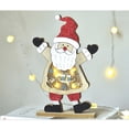 thumbnail image 3 of Christmas decorations wooden ornaments Santa Claus glowing night lights shopping mall window decorations, 3 of 5