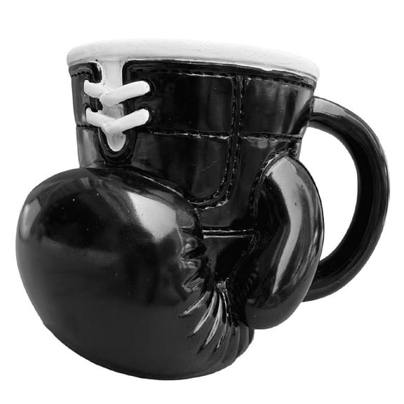 Boxing Glove Mug Boxing Coffee Mug Boxing Themed Tea Cup For Boxers Daily Kitchen Supplies (Black)