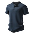 thumbnail image 3 of Men T Shirt Summer Short Sleeve Tee Casual Loose Top Solid Color V Neck T Shirt, 3 of 11