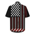 thumbnail image 4 of Aoochasliy Summer Clothes Mens Shirts Turn-down Collar Hawaiian Independence Day Printing Short Sleeve Button Tops Blouse, 4 of 4