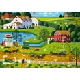 thumbnail image 3 of Buffalo Games 300-Piece Charles Wysocki - Jolly Hill Farms Interlocking Jigsaw Puzzle, 3 of 5