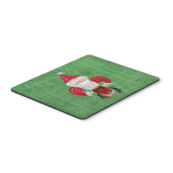 Christmas Santa Fleur de lis Mouse Pad Hot Pad or Trivet