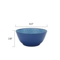 thumbnail image 5 of Mainstays by Becky G. & Alejandra Bamboo Melamine 12-Piece Dinnerware Set, Lemon & Blue, 5 of 11