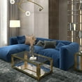 thumbnail image 4 of Contemporary Metal and Glass Rectangular Coffee Table - Gold, 4 of 7