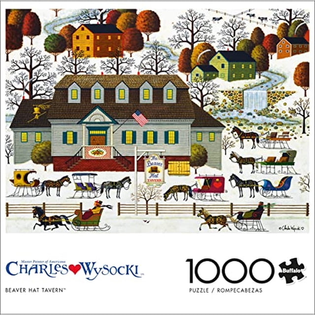 Buffalo Games - Charles Wysocki - Beaver Hat Tavern - Rompecabezas de 1000 piezas Buffalo Games Buffalo Games