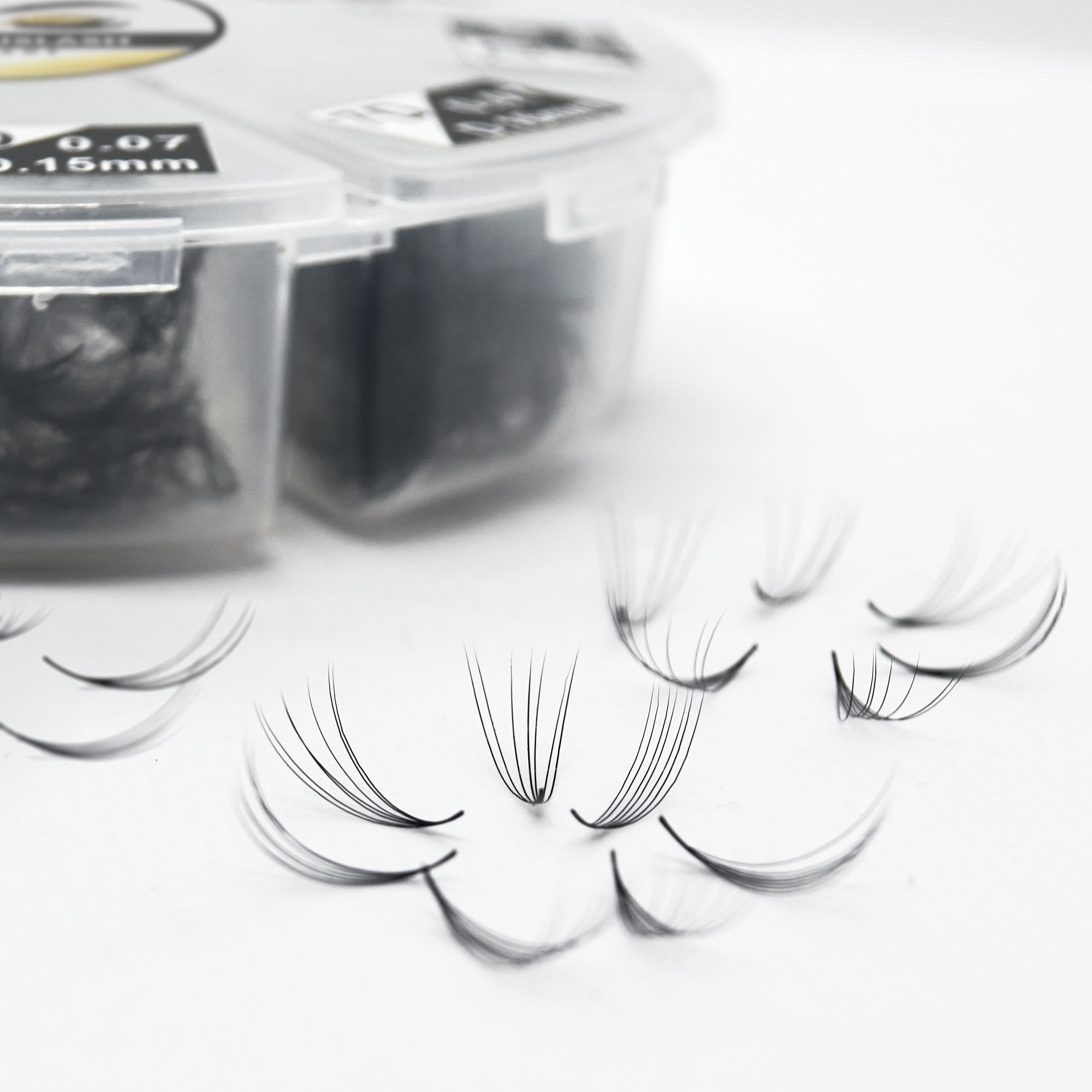 Mixed Length 8D Lashes. Curl C, 1200 Premade Volume Fans. Eyelash Extension. Handmade and Gorgeously-Crafted!