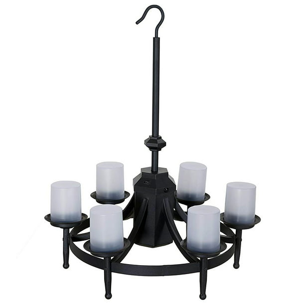 Ham Gazebo Led Outdoor Chandelier W, Battery Operated Outdoor Hanging Chandelier Plug Integrated Led