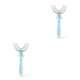 thumbnail image 1 of Matsuzay Cepillo de de silicona en forma de U para niños, mango de 360 ​​grados para niños pequeños, suministros de limpieza de mano para azul L 2piezas Matsuzay CBP077377, 1 of 5
