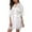 White, variant on Women Robe Lace Stitching Sexy Half Sleeve Pajamas Emulation Silk Nightgown