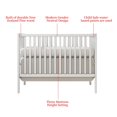 thumbnail image 4 of iRerts 5 In 1 Convertible Baby Crib, Wood Convertible Crib Toddler Bed with Wood Legs, Converts from Baby Crib to Toddler Bed, Fits Standard Full-Size Crib Mattress, Easy to Assemble, White, 4 of 8