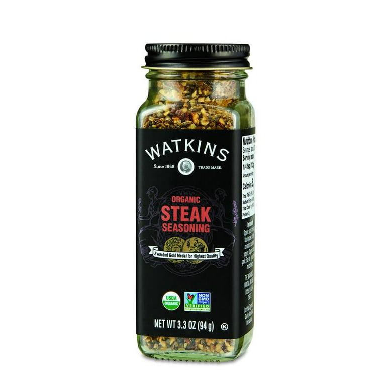 Watkins Seasoning, Organic, Steak - 3.3 oz