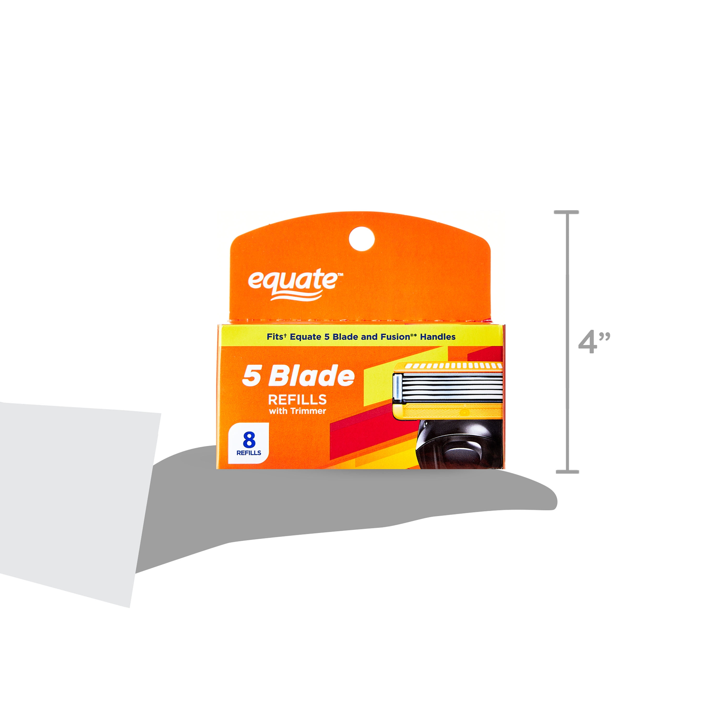 Equate Men's 5 Blade Refills, Cartridges Fit Equate 5 Blade & Gillette® Fusion® Handles (8 Count)