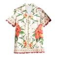 thumbnail image 3 of Oversized T Shirts for Women Fashion Hawaii Printed Casual Vacation Button Tops 2026 Trendy Short Sleeve Tees, 3 of 3