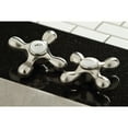 thumbnail image 3 of Kingston Brass Heritage Two-Handle 2-Hole Wall Mount Bathroom Faucet Matte Black Matte, 3 of 5