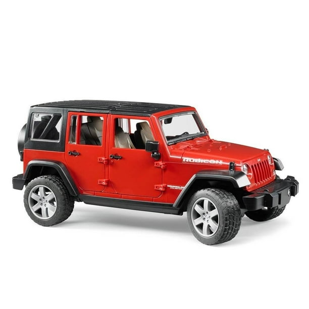 Voiture électrique 12V pour enfant - JEEP Wrangler Rubicon 2 roues  motrices, rouge, 1 place, avec autoradio