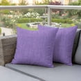 thumbnail image 5 of Pack of 2 Outdoor Pillow Covers 26x26 Inch Waterproof Lavender Burlap Texture Throw Pillow Covers,Decorative Couch Pillow Shams Protectors Farmhouse Vintage Lavender Patio Pillowcases Cushion Covers, 5 of 8